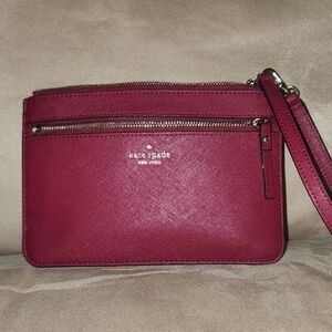 Kate Spade Burgundy Wristlet Clutch